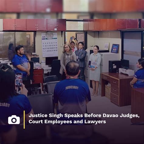 Justice Singh Speaks Before Davao Judges, Court .